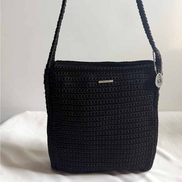 The Sak Small Black Crochet Shoulder Bag Purse - Picture 1 of 9